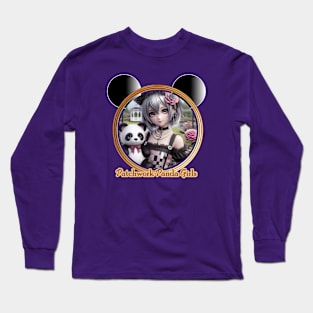 Patchwork Panda Girls Long Sleeve T-Shirt